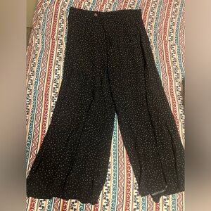 Black Anthro Polka Dot Women's Pants